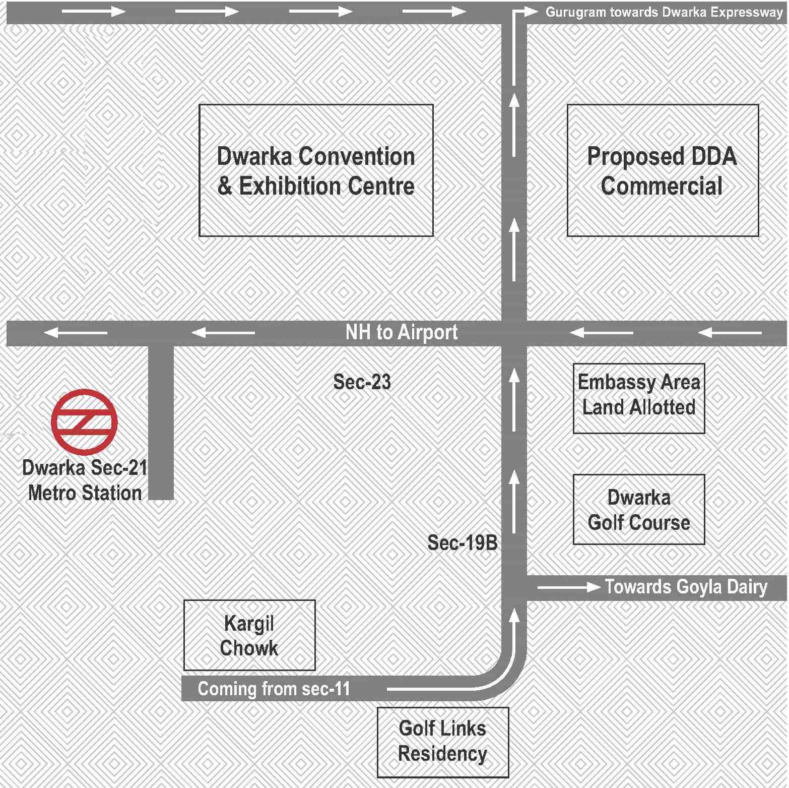 Dwarka Convention Location Map
