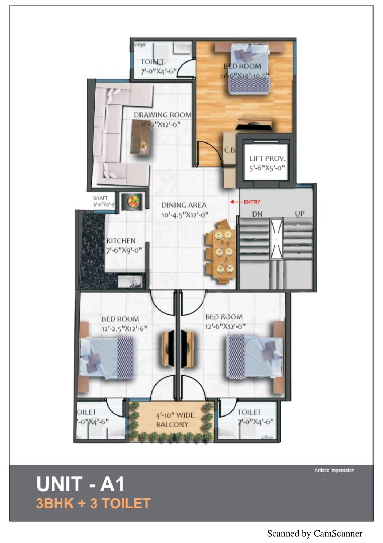 Surbhi Sakshi Housing Unit-A1 Floor Plan