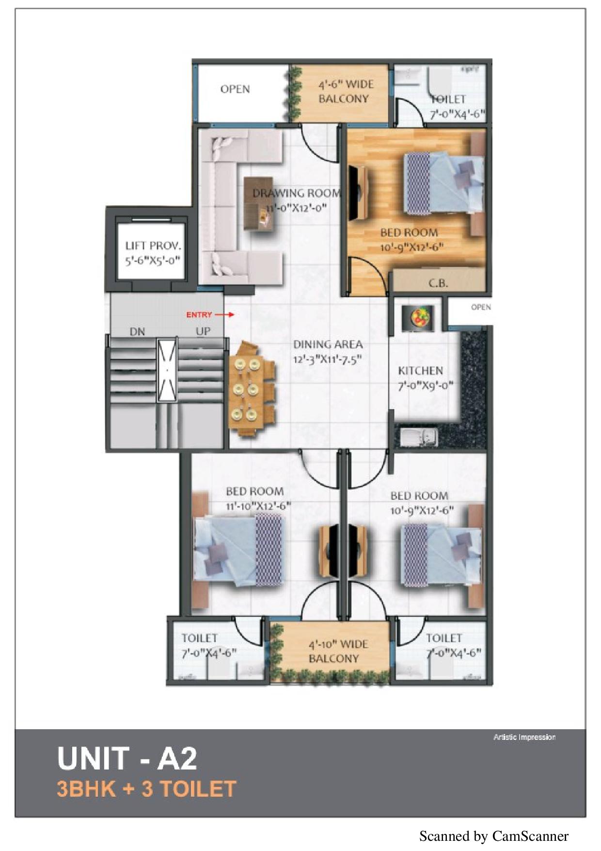 Surbhi Sakshi Housing Unit-A2 Floor Plan