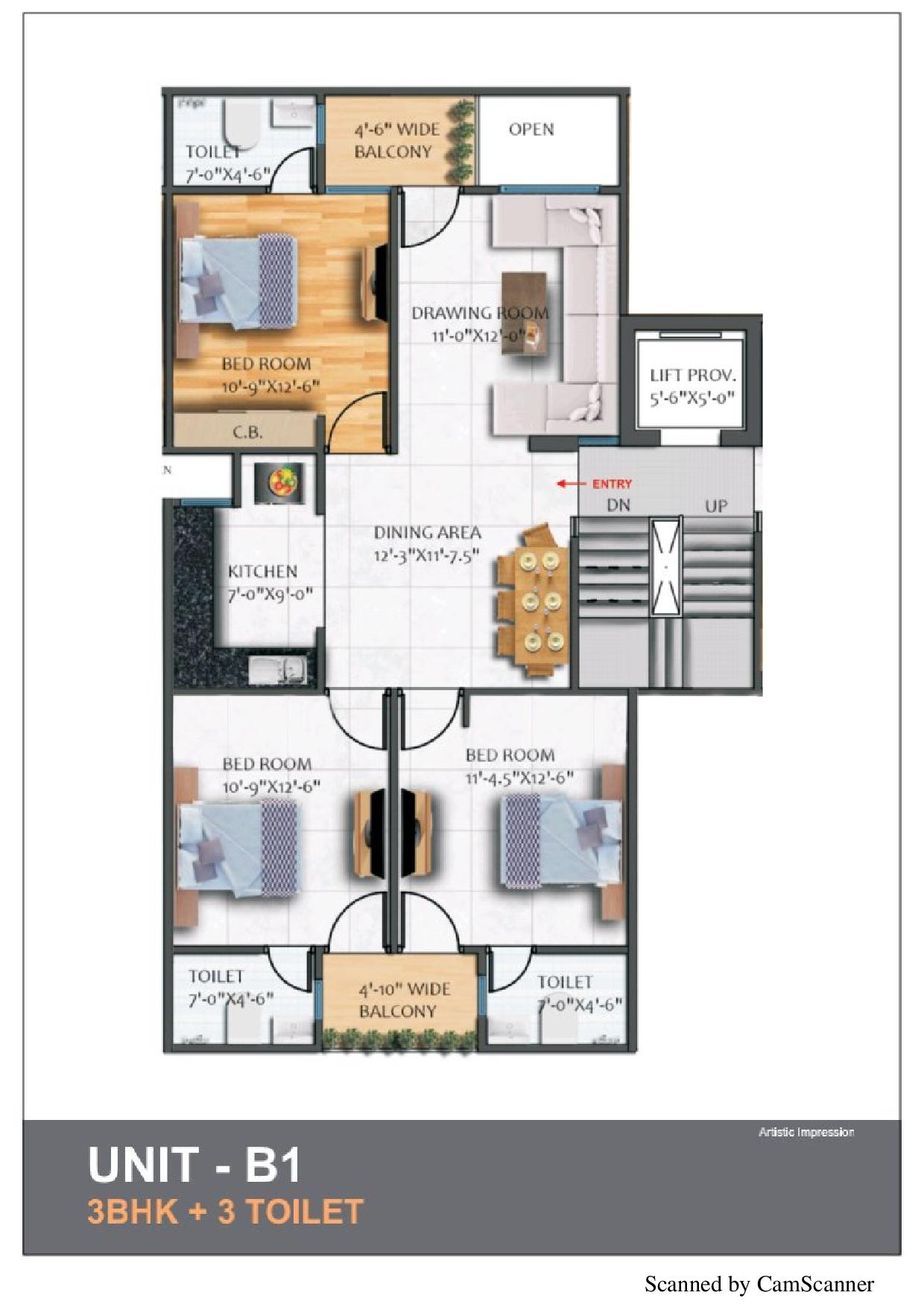 Surbhi Sakshi Housing Unit-B1 Floor Plan