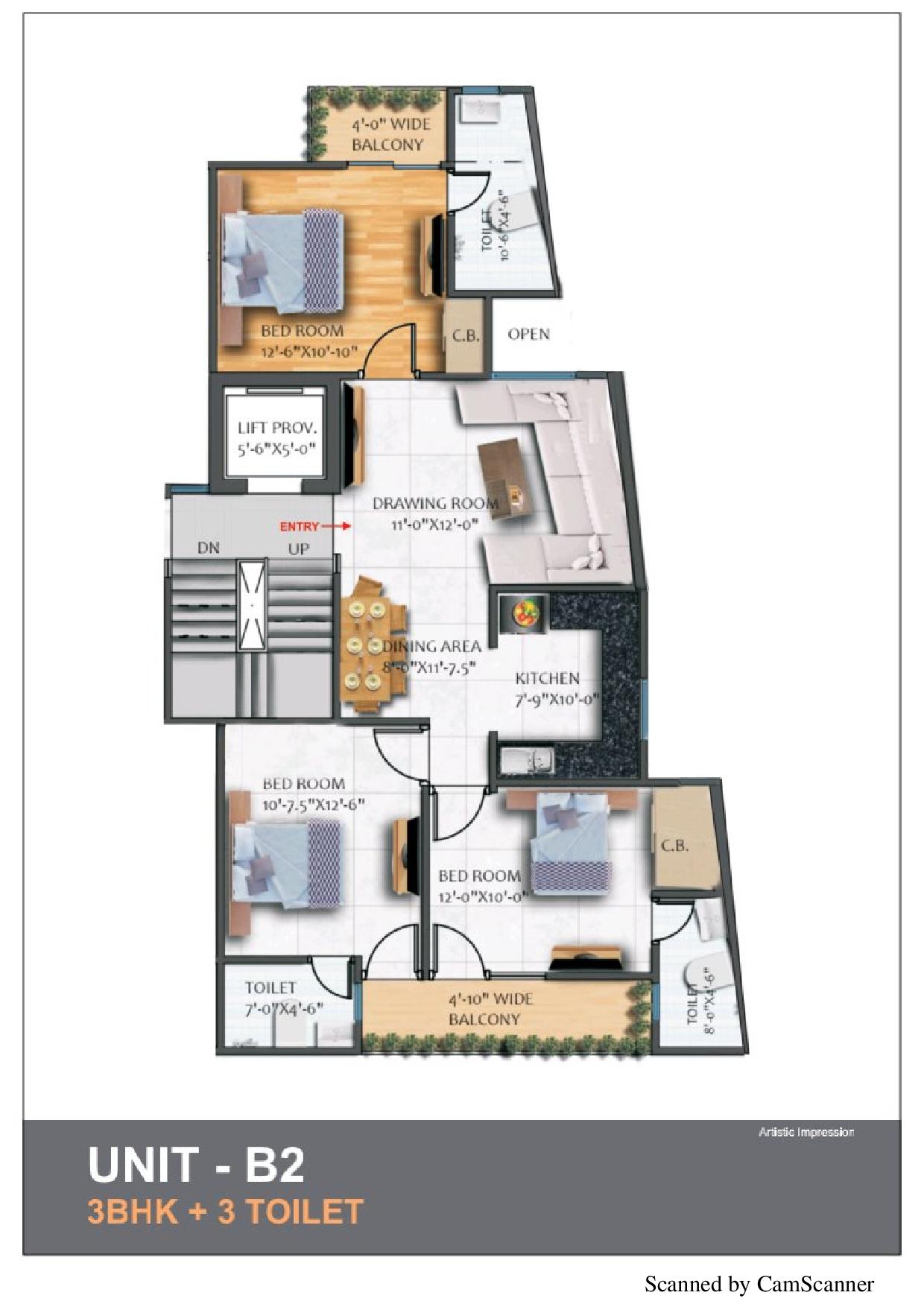 Surbhi Sakshi Housing Unit-B2 Floor Plan